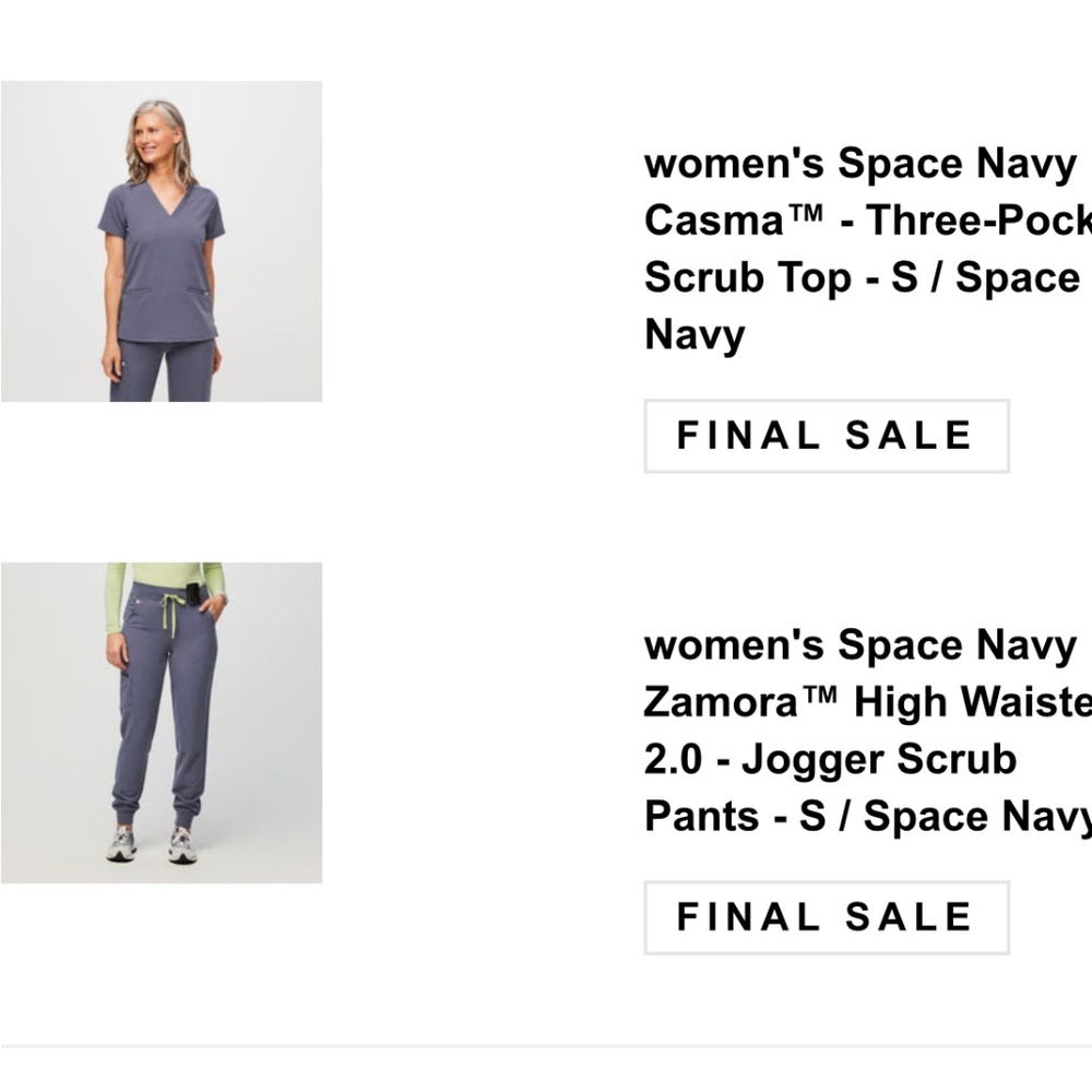 FIGS Women’s Scrubs (Sm)